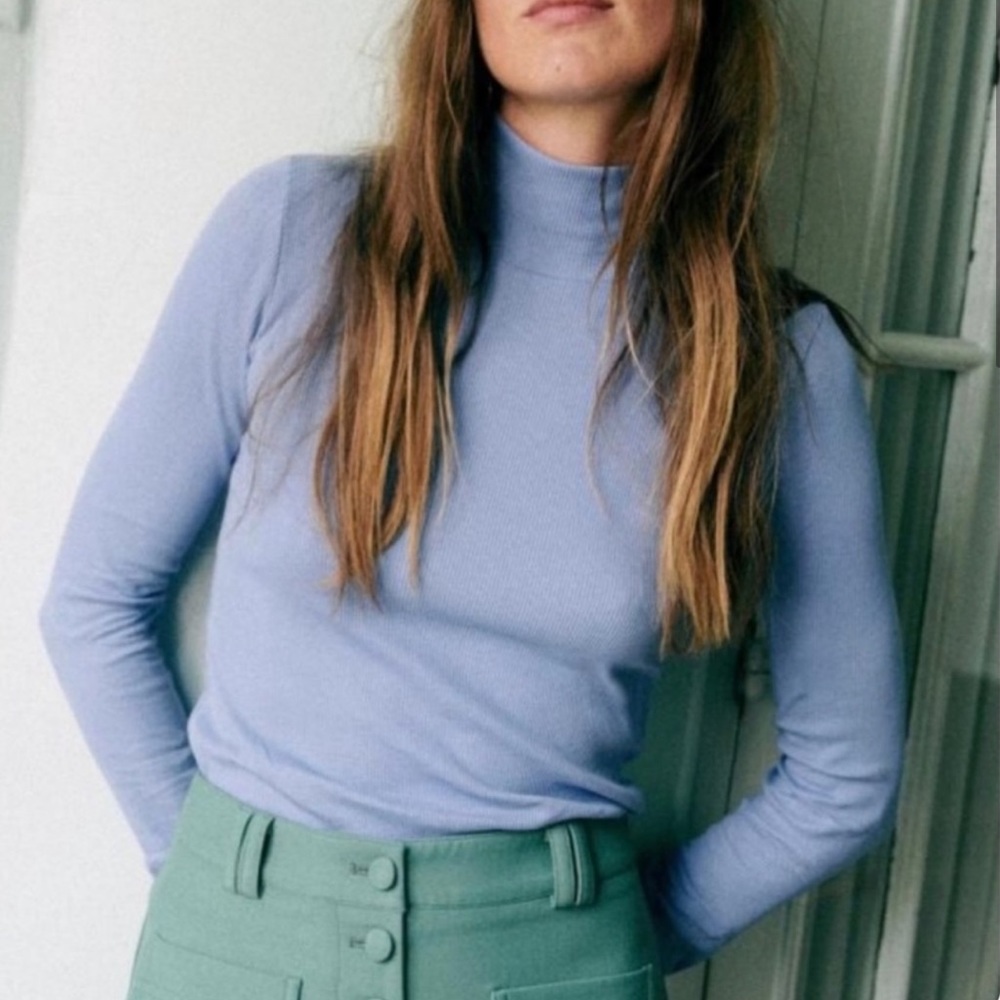 Sézane Felix Jumper Powder Blue size XL